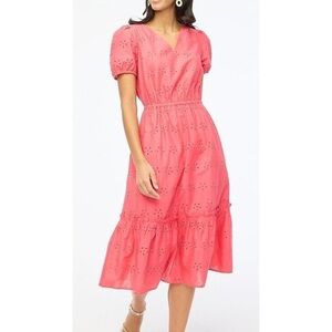 J. Crew Pink Eyelet Dress